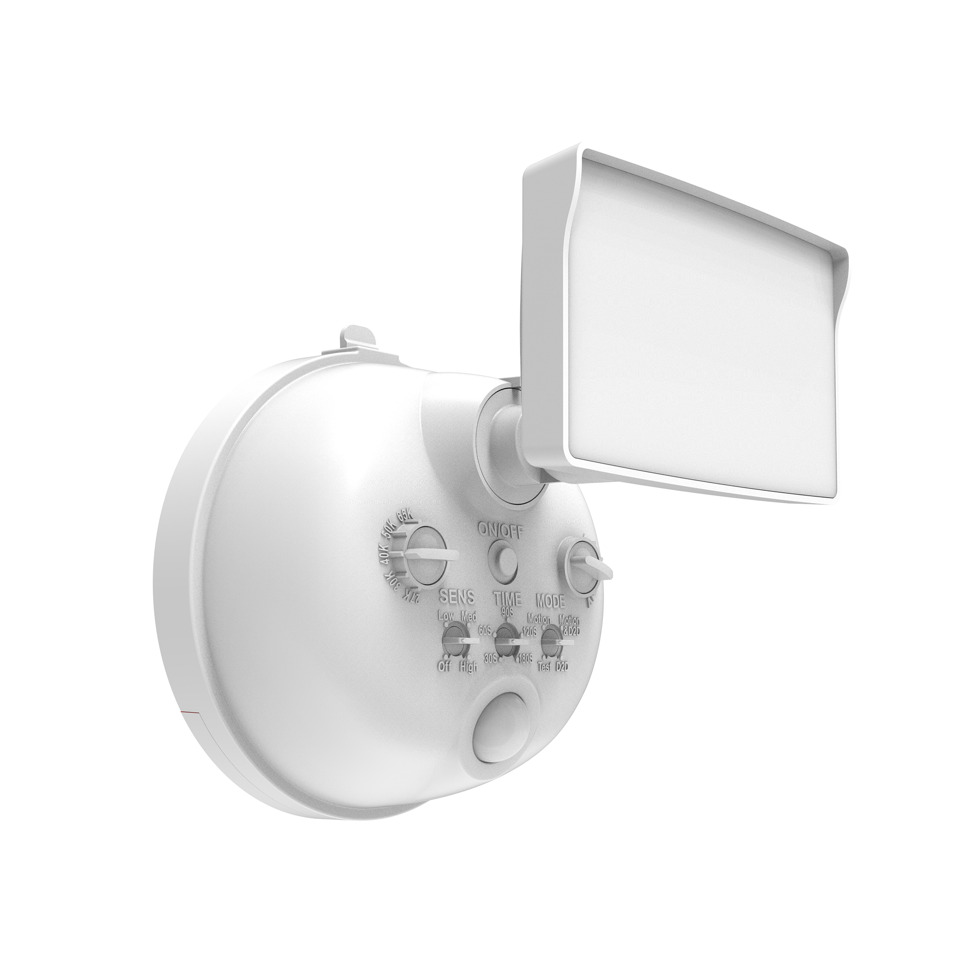 HALO:Next Gen Battery-Powered LED Security Floodlight, 1 Head w/ Motion Sensing, Dusk to Dawn, Adjustable Brightness-White